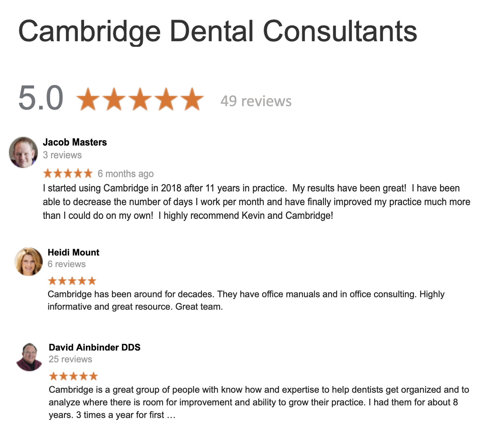 Contact Cambridge Dental Consultants